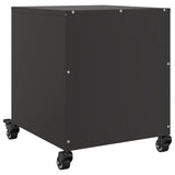 Bedside Cabinets 2 pcs Black 36x39x43.5 cm Steel 846705