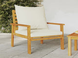 Garden Sofa Chair 2pcs with Cushion Solid Wood Acacia 366375
