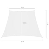 Sunshade Sail Oxford Fabric Trapezium 3/5x4 m White 135298