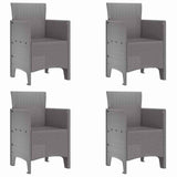 Garden Dining Set 5 pcs Light Grey Polypropylene 3378547