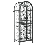 Wine Rack for 41 Bottles Black 45x36x120 cm Wrought Iron 358370