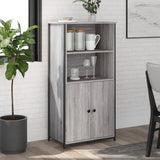 Highboard Grey Sonoma 62x36x121,5 cm Engineered Wood 834213