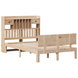 Bookcase Bed without Mattress 135x190 cm Double Solid Wood Pine 3322682