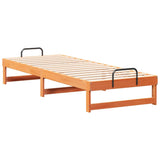 Bed Frame Brown 90 x 210 cm Solid Pine Wood 873162