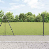 Welded Wire Fence with Concrete Base 50 x 1.2 m 3353697