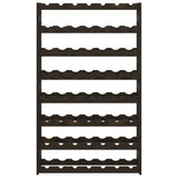 Wine Rack for 56 Bottles Black Solid Wood Pine 373404