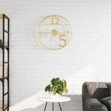Wall Clock Gold 50 cm Iron 4008402