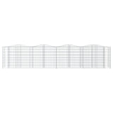 Arched Gabion Raised Bed 400x50x100 cm Galvanised Iron 153547