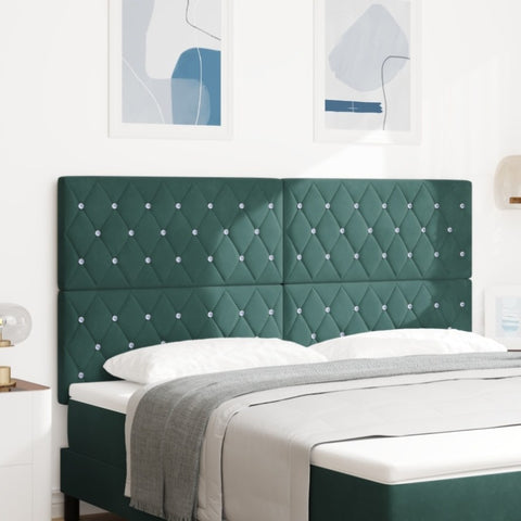 ZNTS LED Headboard Dark Green 90 cm Velvet 3338375