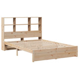 Bookcase Bed without Mattress 160x200cm Solid Wood Pine 3322397