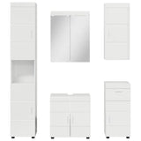Bathroom Furniture Set TULUM 5 pcs High Gloss White 3398058