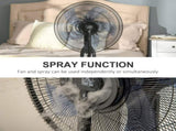 Pedestal Fan with Water Mist Spray, Standing Fan, Humidifying Misting Fan with 3 Speeds, 2.8L Water T3398P343236