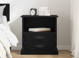 Bedside Cabinet Black Oak 36 x 43 x 60 cm Engineered Wood 881400