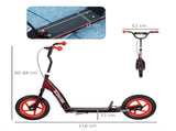 Kids Scooter with Adjustable Handlebar, Children's Kick Scooter with Non-slip Footplate, Rear Brake, T3398P348529