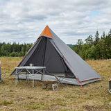 Backpacking Tent Grey and Orange 222 x 85 x 125 cm 42017417