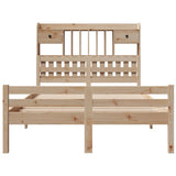 Bookcase Bed without Mattress 135x190 cm Double Solid Wood Pine 3322253