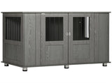 Dog Crate Table for Medium and Large Dogs with Magnetic Door for Indoor Use, 114 x 60 x 82 cm, Grey T3398P349620