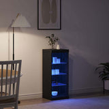 LED Sideboard Black Oak 41 x 37 x 100 cm Engineered Wood 863056