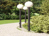 Bollard Lights with Outlet 3 pcs 120 cm Black IP44 4006122