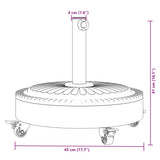 Parasol Base with Wheels for 38 / 48 mm Poles 27 kg Round 4007982