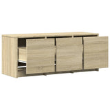 TV Cabinet with LED Sonoma Oak 97x34x40 cm Engineered Wood 852238
