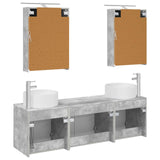 Bathroom Cabinet Set 5 pcs Concrete Grey Engineered Wood 3406554