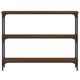 Console Table Brown Oak 100x22.5x75 cm Engineered Wood 834029