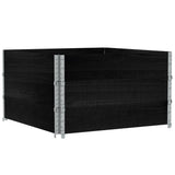 Garden Planter Black 100x100 cm Solid Wood Pine 3295432
