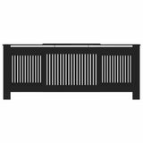 Engineered Wood Radiator Cover Black 205 cm 325548