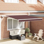 Manual Retractable Awning with LED Brown 300x250 cm 3215374