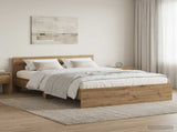 Bed Frame with Headboard Artisan Oak 135 x 190 cm 3445784