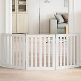 Dog Gate Foldable 3 Panels White 150 cm Poplar Wood 352244