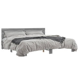 Bed Frame without Mattress Grey Sonoma 200x200 cm 3280130