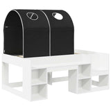 Bed with Tunnel 4 pcs White and Black Engineered Wood 3423502