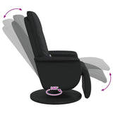 Massage Recliner Chair with Footrest Black Faux Leather 356517