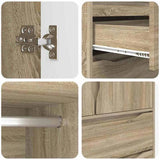 Bathroom Cabinet Sonoma Oak 79.5 x 49 x 156 cm Engineered Wood 3406247