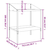 Plant Stand Anthracite 75.5x54.5x100 cm Galvanised Steel 364535