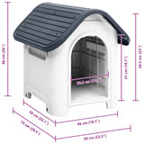 Dog House Grey 59x75x66 cm Polypropylene 152226