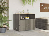 Cabinet Grey 70 x 50 x 87 cm Polyester and Roly Ratten 42026913