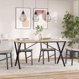 Dining Table Legs X-Frame 120x60x73 cm Steel 357910