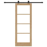 Sliding Door ORKDAL Natural and Black 78 x 202 cm 3331991