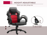 Office Chair Faux Leather Swivel Computer Desk Chair for Home Office with Wheels Armrests Black T3398P328249