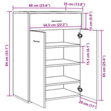 Shoe Cabinet Old Wood 60x35x84 cm Engineered Wood 855952