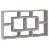 Wall Display Shelf 8 Compartments Concrete Grey 342590