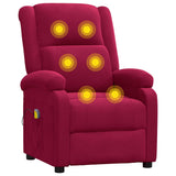 Massage Chair Wine Red Velvet 342415