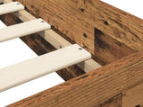 Bed Frame with Storage Old Wood 80 x 200 cm Engineered Wood 3429616