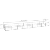 Dog Kennel Silver 18 m Steel 3082125