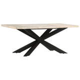 Dining Table 180x90x76 cm Solid Bleached Mango Wood 285964