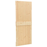 Sliding Door 100 x 210 cm Solid Pine Wood Natural and Black 3444865
