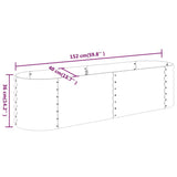 Garden Raised Bed Galvanised Steel 152x40x36 cm Silver 318872